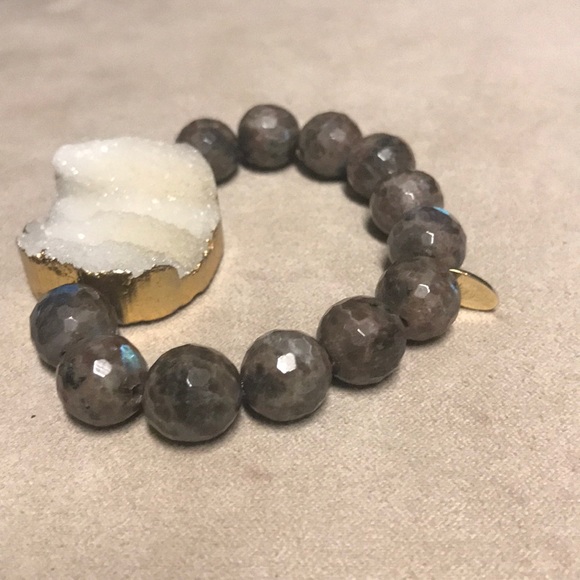 Drusy Jam Jewels stretch bracelet - Picture 2 of 4